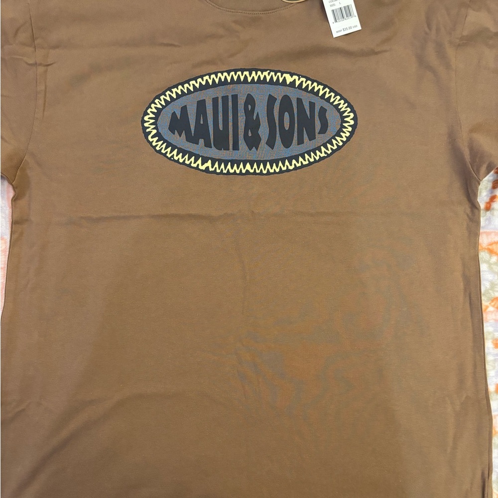 Maui and Sons Brown Short Sleeve Tee